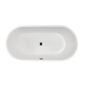 White Color Acrylic Flatbottom Freestanding Bathtub